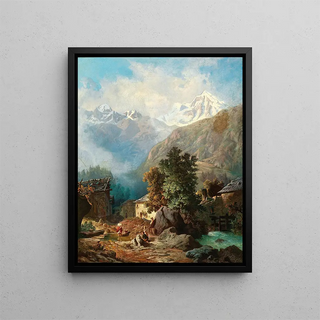 Anton Karinger - The Family Idyll in the Background a View of Ortler from Mals.webp