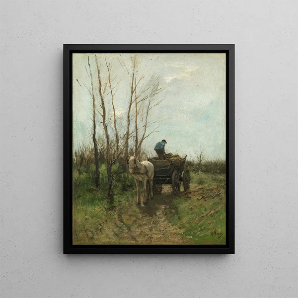 Holz sammeln - Anton Mauve — gerahmtes Bild an der Wand