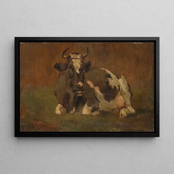 Kuh liegend - Anton Mauve — gerahmtes Bild an der Wand