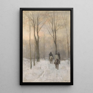 Anton Mauve - Riders in the Snow in the Haagse Bos.webp