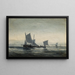 Bateaux de pêche dans le canal - Anton Melbye — gerahmtes Bild an der Wand