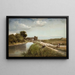 Flusslandschaft mit Brücke in Frankreich - Anton Melbye — gerahmtes Bild an der Wand