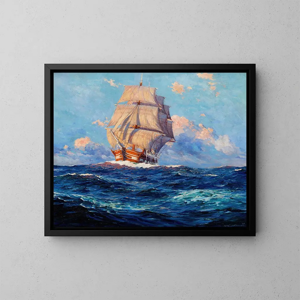 Meeres-Gemälde - Anton Otto Fischer — gerahmtes Bild an der Wand