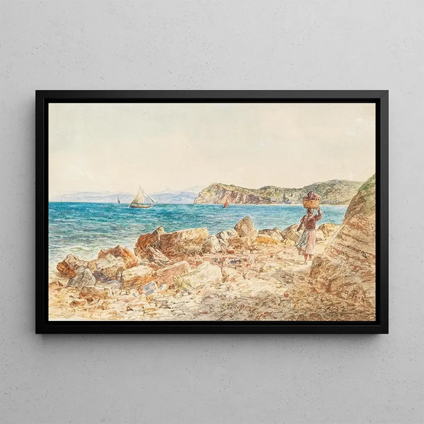 Motif côtier à Durazzo - Anton Perko — gerahmtes Bild an der Wand