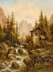 Ein bewaldetes Landschaft mit Wasserfall - Anton Pickert — Ansicht des Kunstwerks