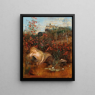 Anton Romako - A Kamptal Nymph under a Rose Hedge.webp