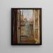 Auf dem Balkon - Anton Romako — gerahmtes Bild an der Wand