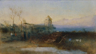 Anton Romako - Landschaft mit Burg.webp