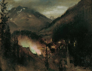 Anton Romako - Wildbad Gastein am Abend bei bengalischer Beleuchtung.webp
