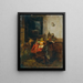 Bauernzimmer mit Stillleben - Anton Schrödl — gerahmtes Bild an der Wand