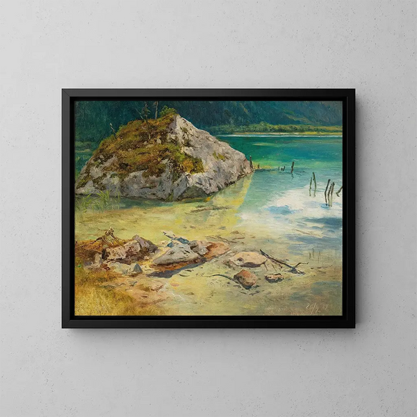 Impression des Attersee-Sees - Anton Schrödl — gerahmtes Bild an der Wand