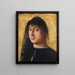 Portrait eines jungen Edelmanns - Antonello da Messina — gerahmtes Bild an der Wand