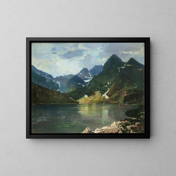 Der Morskie Oko-See - Antoni Gramatyka — gerahmtes Bild an der Wand