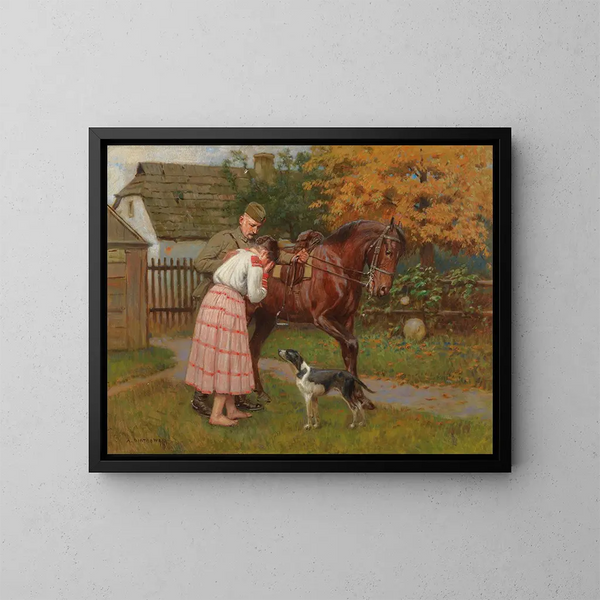 Der Abschied - Antoni Piotrowski — gerahmtes Bild an der Wand