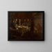 Antoni Viladomat - Gemälde des heiligen Franziskus und der heiligen Klara beim Abendessen im Kloster von Saint-Damien — gerahmtes Bild an der Wand