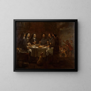 Antoni Viladomat - Saint Francis and Saint Clare at Supper in the Convent of Saint Damian.webp