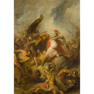 Antonie F Zrcher - Bishop Otto II of Utrecht is killed in the battle of Ane Anno 1226.webp