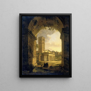 Antonie Sminck Pitloo - San Giorgio in Velabro in Rome.webp