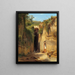 Die Grotte von Posillipo in Neapel - Antonie Sminck Pitloo — gerahmtes Bild an der Wand
