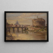 Ansicht des Tibers mit der Burg Sant'Angelo und St. Peter - Antonietta Brandeis — gerahmtes Bild an der Wand