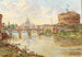Ansicht von Rom mit dem Château Saint-Ange, der Ponte Sant'Angelo und der Basilika St. Peter im Hintergrund - Antonietta Brandeis — Ansicht des Kunstwerks