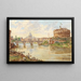 Ansicht von Rom mit dem Château Saint-Ange, der Ponte Sant'Angelo und der Basilika St. Peter im Hintergrund - Antonietta Brandeis — gerahmtes Bild an der Wand