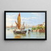 Fischerkähne in Venedig - Antonietta Brandeis — gerahmtes Bild an der Wand