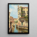 Kanal in Venedig mit Blick auf die Rückseite des Palazzo Rocca - Antonietta Brandeis — gerahmtes Bild an der Wand