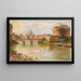 Rom, Ansicht des Schlosses Sant'Angelo mit der Basilika St. Peter in der Ferne - Antonietta Brandeis — gerahmtes Bild an der Wand