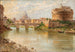 Rom, Ansicht des Schlosses Sant'Angelo mit der Basilika St. Peter in der Ferne - Antonietta Brandeis — Ansicht des Kunstwerks