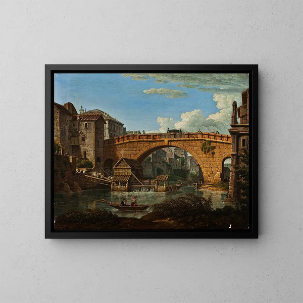 Pont Cestio à Rome - Antonio Aquaroni — gerahmtes Bild an der Wand