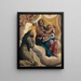 Die Jungfrau mit Kind und Saint François - Antonio Carracci — gerahmtes Bild an der Wand