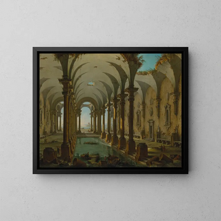Antonio Joli - A capriccio of partially ruined baths with people swimming.webp