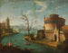 Ein launischer Flusslandschaft im italienischen Stil - Antonio Joli — Ansicht des Kunstwerks