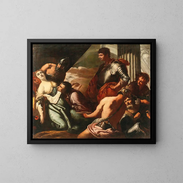 La Mort d'Agrippine - Antonio Zanchi — gerahmtes Bild an der Wand