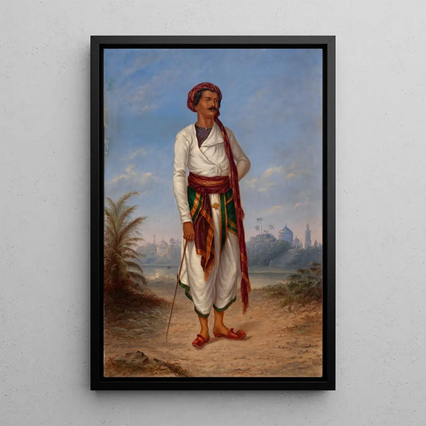 Mann Hindu - Antonio Zeno Shindler — gerahmtes Bild an der Wand