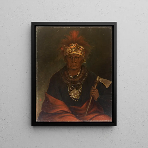 Keokuk der wachsame Fuchs - Antonio Zeno Shindler — gerahmtes Bild an der Wand