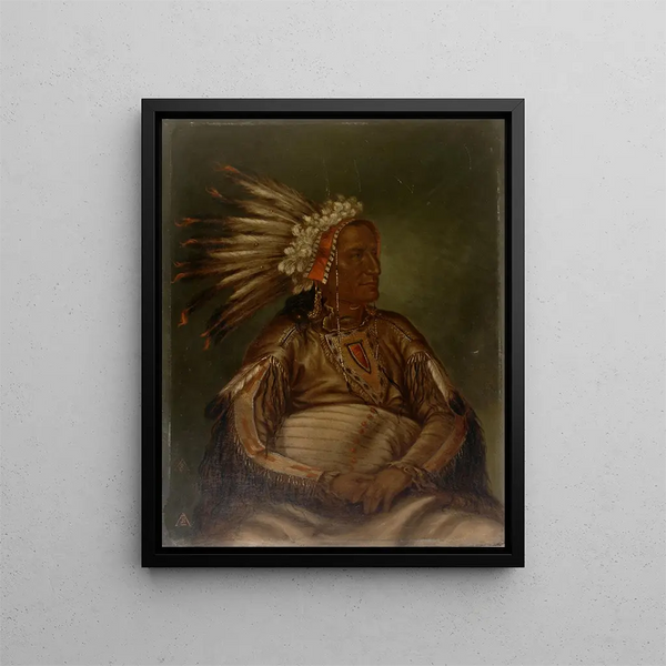 Plume rouge d'Omataahluta - Antonio Zeno Shindler — gerahmtes Bild an der Wand
