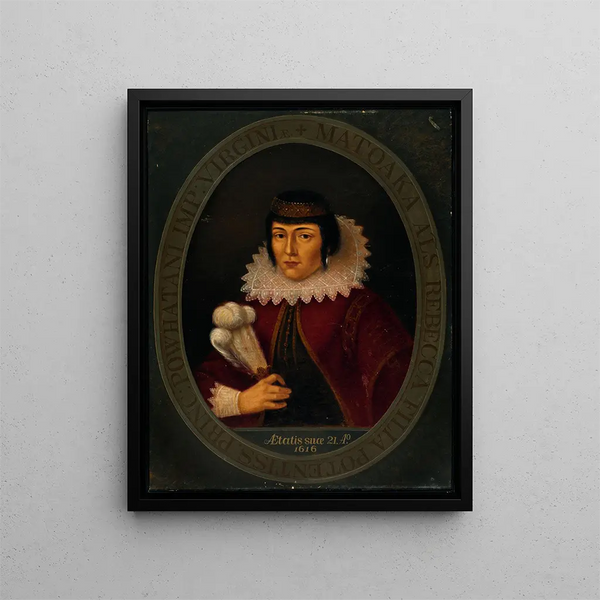 Pocahontas - Antonio Zeno Shindler — gerahmtes Bild an der Wand
