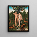 Adam und Eva und den Baum der Erkenntnis - Antonius Heusler — gerahmtes Bild an der Wand