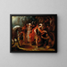 Diogenes und Alexander der Große - Schule von Antwerpen — gerahmtes Bild an der Wand
