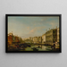 Venedig, Blick auf den Großen Kanal in Richtung Rialto-Brücke - Apollonio Facchinetti — gerahmtes Bild an der Wand