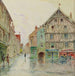Nach dem Regen Place de l'Hôtel de ville - Rn Leverd — in einem Innenraum präsentiert