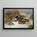 Winterlandschaft mit Stockente - Archibald Thorburn — gerahmtes Bild an der Wand