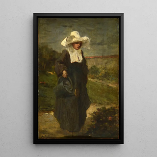 Armand Gautier - Soeur de charit arrosant des fleurs.webp