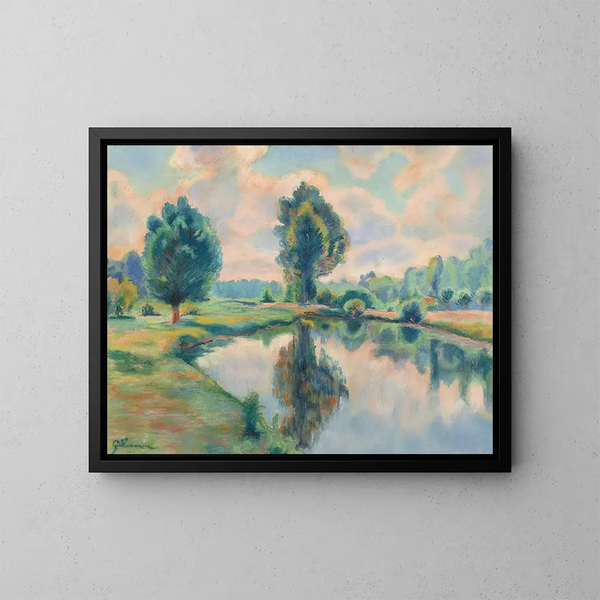 Flussufer - Armand Guillaumin — gerahmtes Bild an der Wand