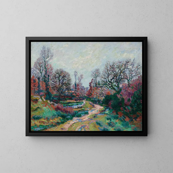 Weg zum Brunnen nach dem Regen - Armand Guillaumin — gerahmtes Bild an der Wand