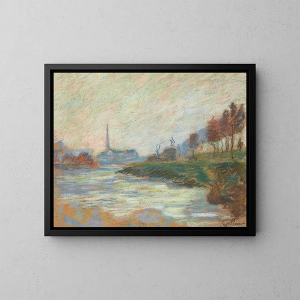 Konfluente der Marne und der Seine in Frankreich - Armand Guillaumin — gerahmtes Bild an der Wand
