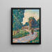 Frau auf einem Weg in Épinay - sur - Orge - Armand Guillaumin — gerahmtes Bild an der Wand