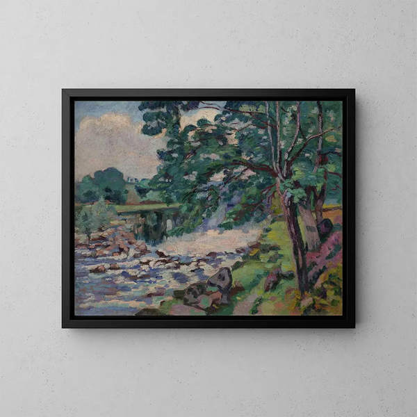 Der Staudamm von Génetin - Armand Guillaumin — gerahmtes Bild an der Wand